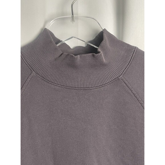 ATM French Terry Mock Neck Sweatshirt Mini Dress In Dusk Sz XS New - Picture 4 of 9